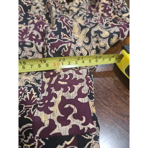 Dana Buchman 100% Silk Boho Paisley Tunic Top Mob Wife Dark Romantic Women’s XL - Picture 5 of 6